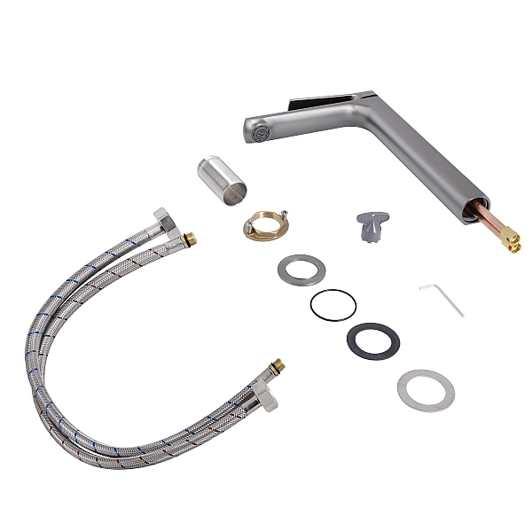 Змішувач для раковини Qtap Slavonice високий QTSLA269GMB45925 Gunmetal Black PVD - Фото - 4