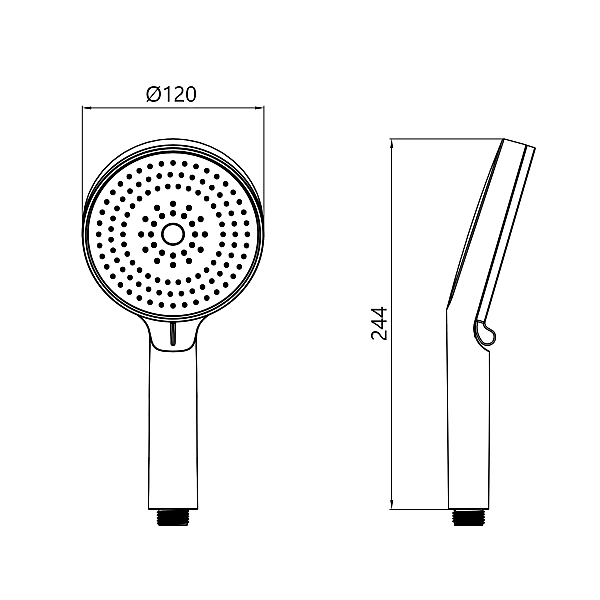 Лейка для ручного душа Qtap Rucni D 130 мм округлая QTRUC125CRM45950 Chrome - Фото - 2