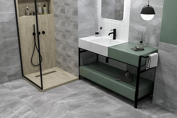 Плитка керамогранітна SY2800 Stone Story Сірий MAT 400x400x7 Golden Tile - Фото - 2