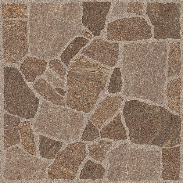 Плитка керамогранітна 2F7800 Cortile Коричневий 400x400x7 Golden Tile