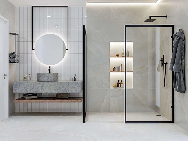 Плитка керамогранітна OT1580 Onyx Toscano Бежевий RECT 600x600x8 Golden Tile - Фото - 2