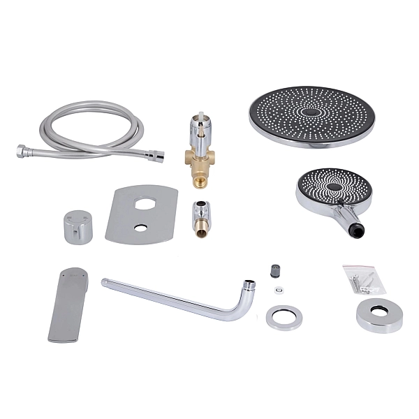 Душова система універсальна Qtap Slavonice прихованого монтажу на два споживача QTSLA113CRM45898 Chrome - Фото - 10