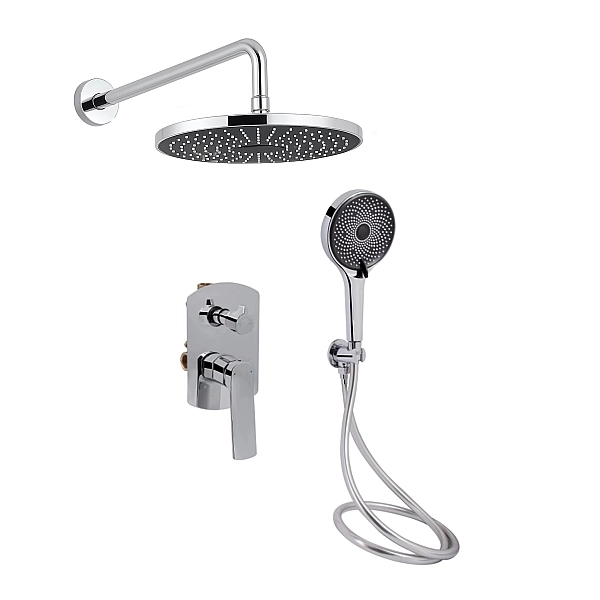 Душевая система универсальная Qtap Slavonice скрытого монтажа на два потребителя QTSLA113CRM45898 Chrome