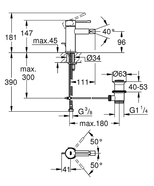 Змішувач для біде Essence New (32935001), Grohe - Фото - 2