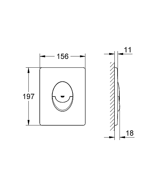 Кнопка зливу Skate Air (38505SH0) білий, Grohe - Фото - 3