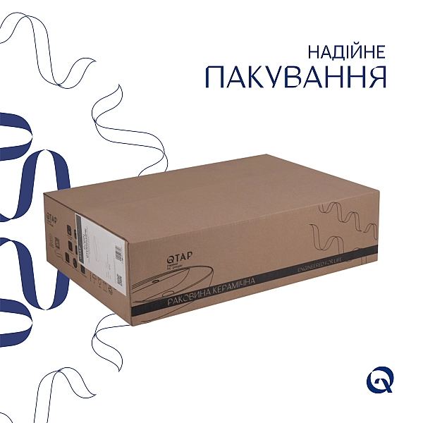 Раковина-чаша Qtap Robin 600x390x150 White QT13112143PW - Фото - 5