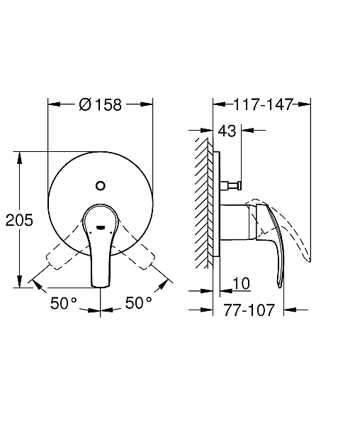 Змішувач Eurosmart (24043002), Grohe - Фото - 2