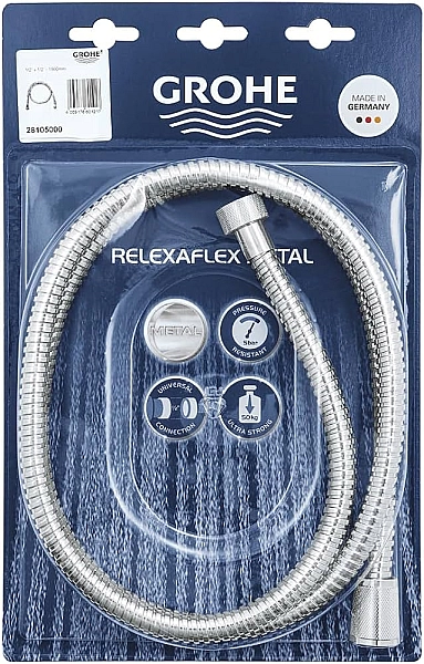 Душовий шланг 1500 мм Relexaflex Metal 28105001 Grohe - Фото - 2