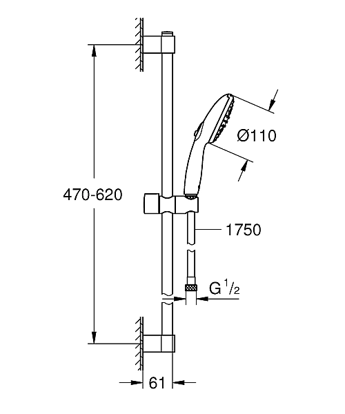 Душовий набір Tempesta 110 261622433 Grohe - Фото - 2