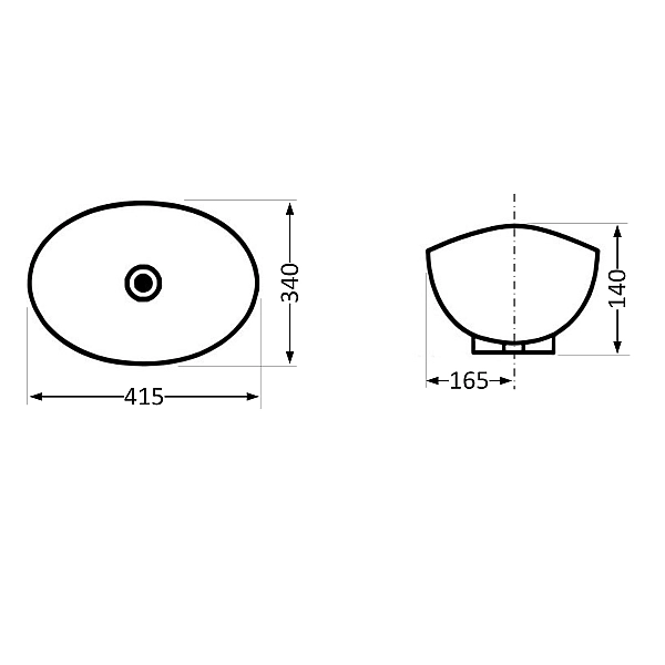 Раковина-чаша Qtap Dove 415x340x140 White QT06116062AW - Фото - 2