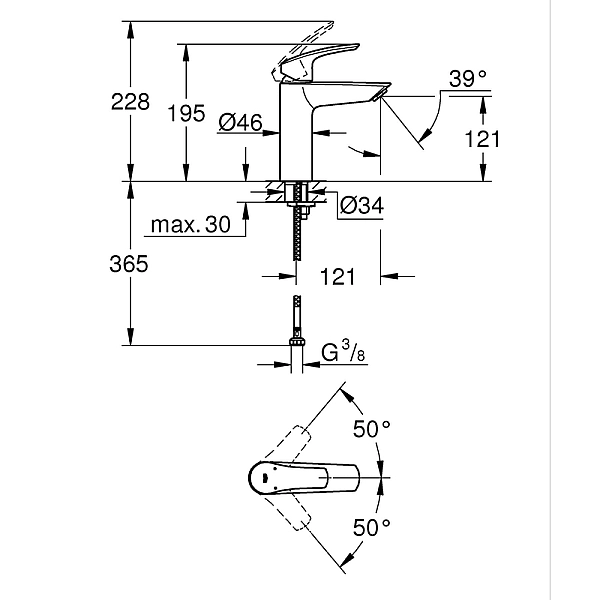 Набір змішувачів 4 в 1 Eurosmart UA123248M3 Grohe - Фото - 13