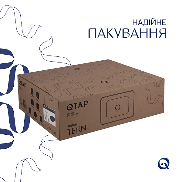 Раковина-чаша Qtap Tern 480х370х135 Matt black QT176069MB - Фото - 5