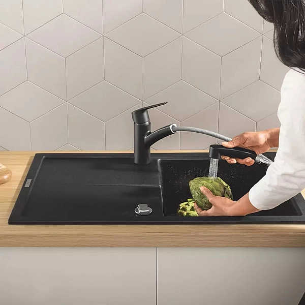 Змішувач для кухні Eurosmart DN 15 303052431 Black matt Grohe - Фото - 2