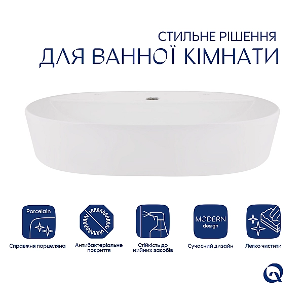 Раковина Qtap Scorpio 600х400х120 White QT14118045W - Фото - 3