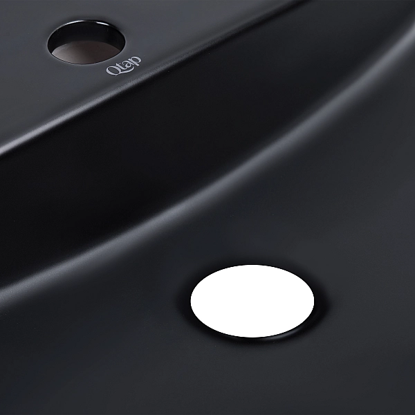 Раковина-чаша Qtap Scorpio 600х400х120 Matt black QT142203MBMBN - Фото - 5