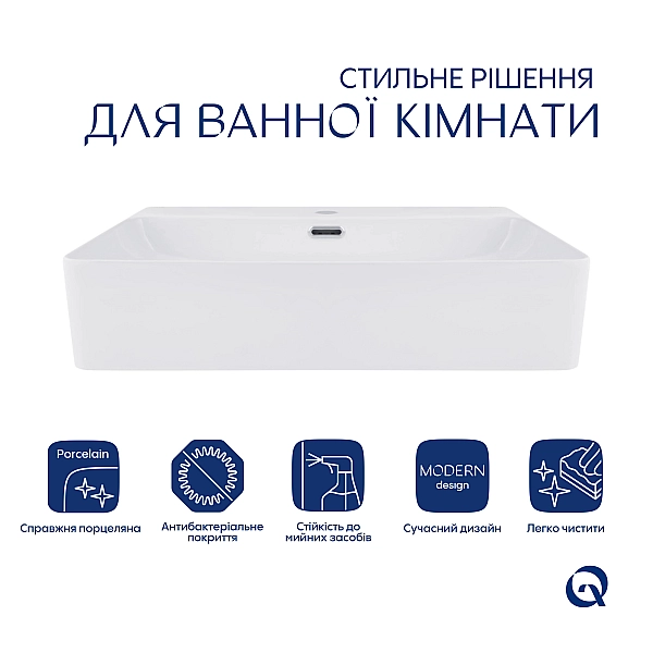 Раковина Qtap Nando LT 610х420х140 White QT12116146W - Фото - 3