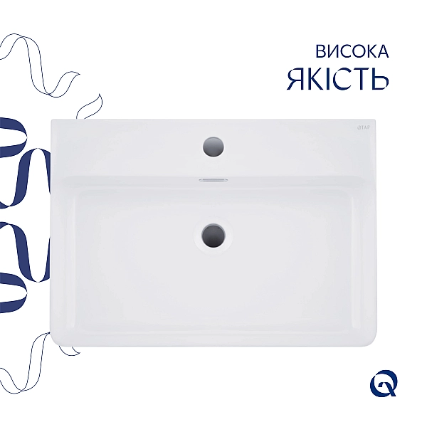 Раковина Qtap Nando LT 610х420х140 White QT12116146W - Фото - 4