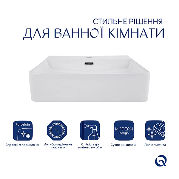 Раковина Qtap Nando LT 500х420х130 White QT12116146AW - Фото - 3
