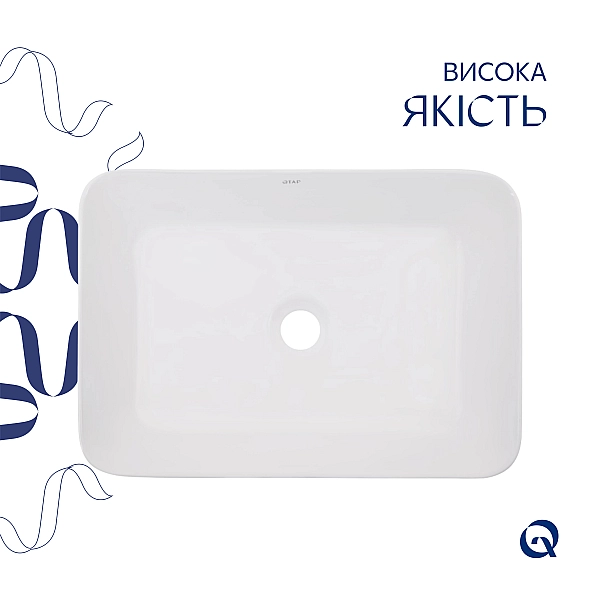 Раковина-чаша Qtap Virgo 490х350х110 White QT18112261WN - Фото - 4