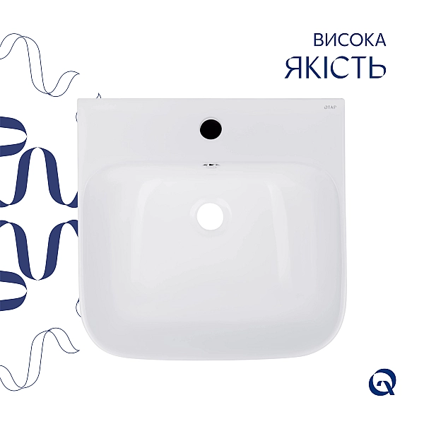 Раковина для підлоги моноблок Qtap Crow 445x420x840 White QT0511G315WN - Фото - 5