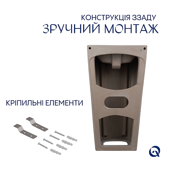 Раковина напольная моноблок Qtap Tern 440х380х830mm White QT1711G302WN - Фото - 6