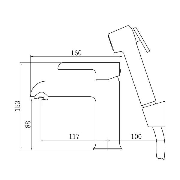 Смеситель для раковины Qtap Grand (с гигиеническим душем) QTGRA272CRM45670 Chrome - Фото - 2