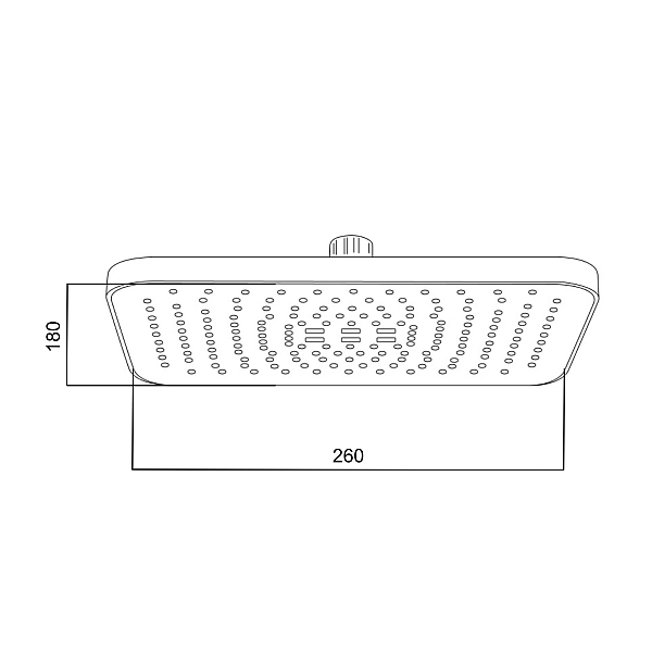 Лейка для верхнего душа Qtap Hlavova 260x180 мм прямоугольная QTHLA107CRM45784 Chrome/Black - Фото - 2