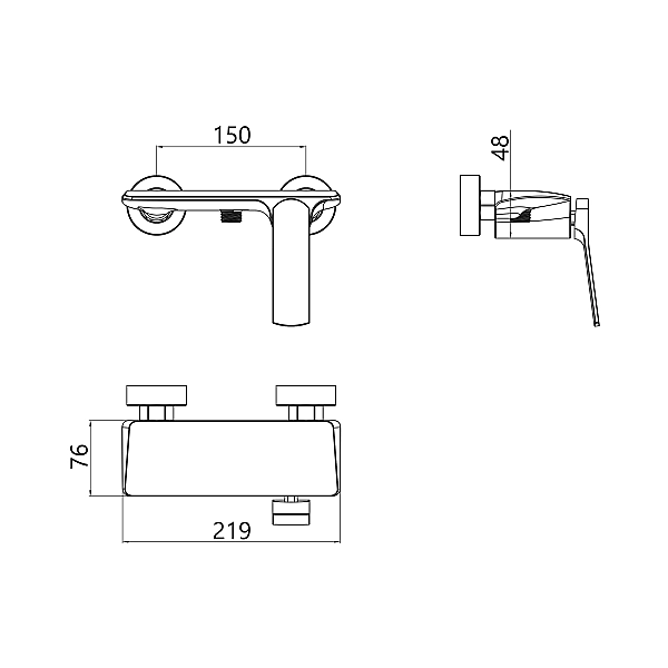 Змішувач для душу Qtap Slavonice QTSLA266BLM45908 Black Matt - Фото - 2