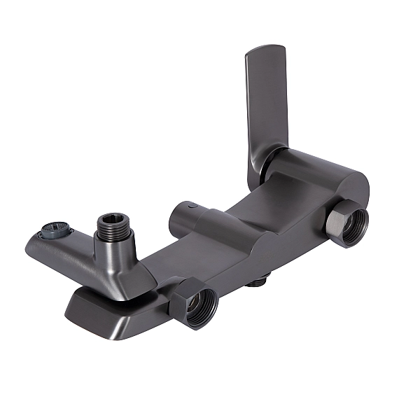 Душова система універсальна Qtap Slavonice на три споживача (з виливом) QTSLA111GMB45910 Gunmetal Black PVD - Фото - 11