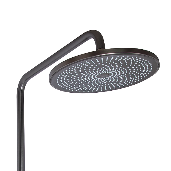 Душова система універсальна Qtap Slavonice на три споживача (з виливом) QTSLA111GMB45910 Gunmetal Black PVD - Фото - 6