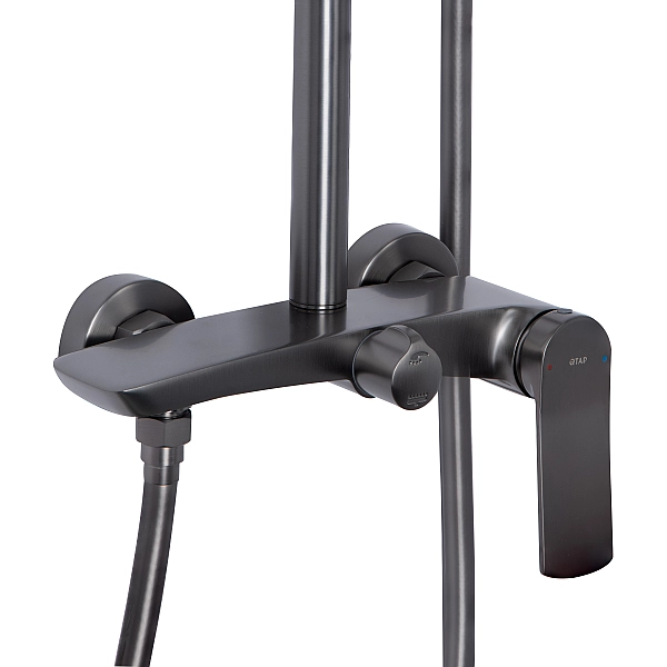 Душова система для душу Qtap Slavonice на два споживача QTSLA110GMB45913 Gunmetal Black PVD - Фото - 3