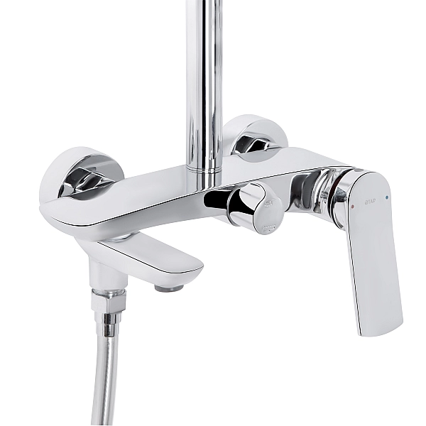 Душевая система универсальная Qtap Slavonice на три потребителя (с изливом) QTSLA111CRM45909 Chrome - Фото - 3