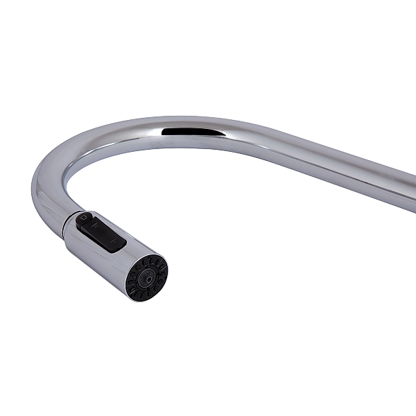 Смеситель для кухни Qtap Rozcesti с выдвижным изливом с подключением для питьевой воды QTROZ366CRM45938 Chrome - Фото - 5