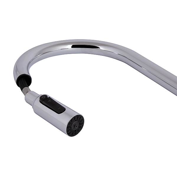 Смеситель для кухни Qtap Rozcesti с выдвижным изливом с подключением для питьевой воды QTROZ366CRM45938 Chrome - Фото - 6