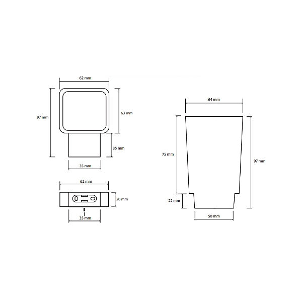 Стакан з тримачем Nero (135011010), Bemeta - Фото - 2