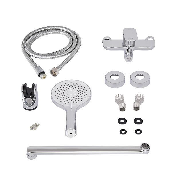 Змішувач для ванни Qtap Vlasta New з довгим поворотним виливом (з душовим гарнітуром) QTVLA260CRM45644 Chrome - Фото - 6