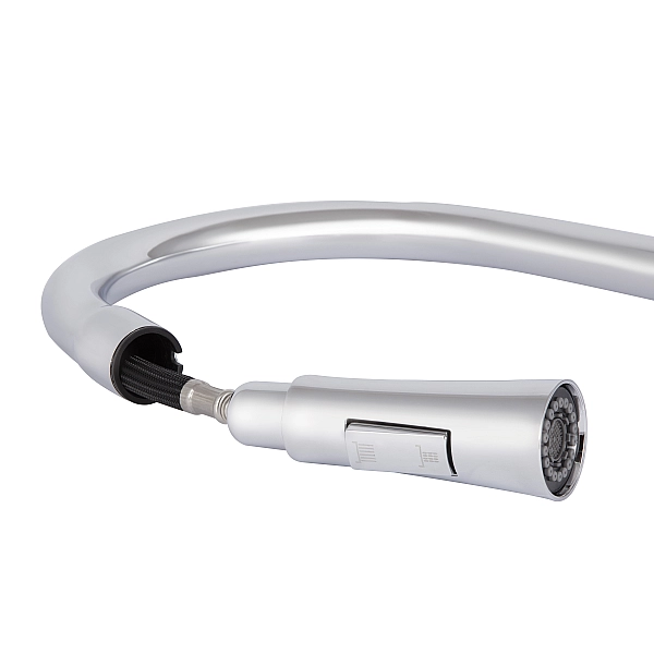 Змішувач для кухні Qtap Vlasta New з висувним виливом QTVLA344CRM45646 Chrome - Фото - 6