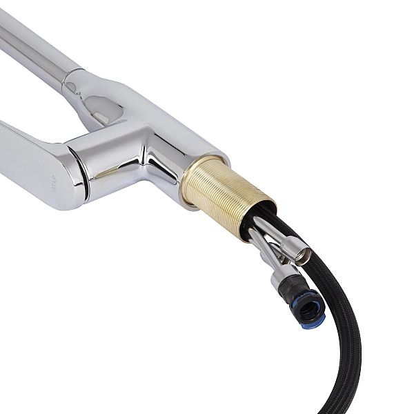 Змішувач для кухні Qtap Vlasta New з висувним виливом QTVLA344CRM45646 Chrome - Фото - 7