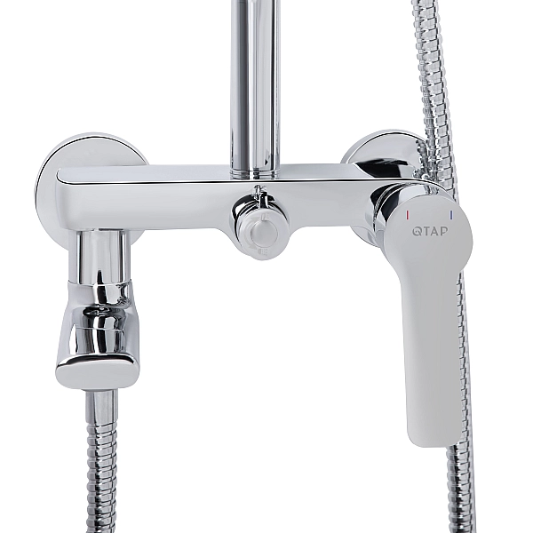 Душова система універсальна Qtap Taurus на три споживача (з виливом) QTTAU111CRM45665 Chrome - Фото - 11