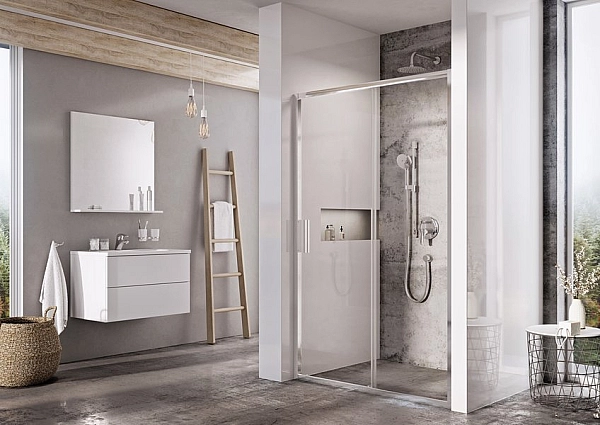 Душові двері двохелементні BLSDP2-120 Transparent, RAVAK - Фото - 2