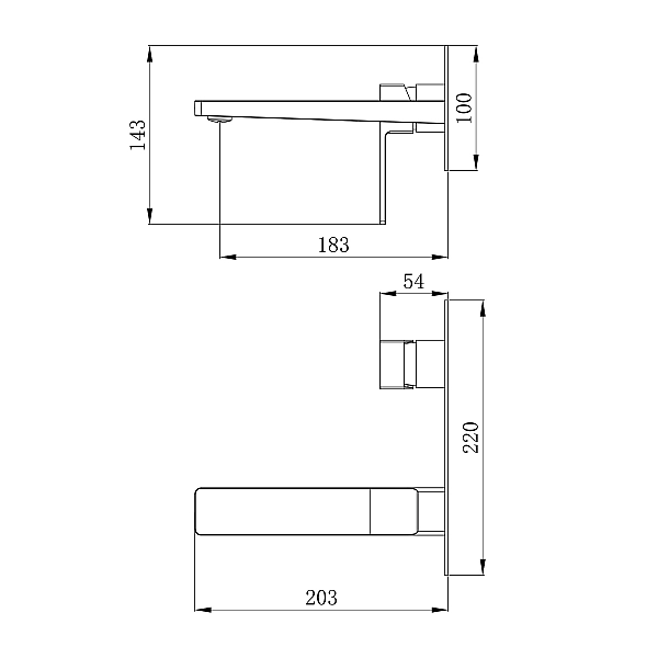 Змішувач для раковини Qtap Gemini прихованого монтажу QTGEM273GMB45695 Gunmetal Black PVD - Фото - 2