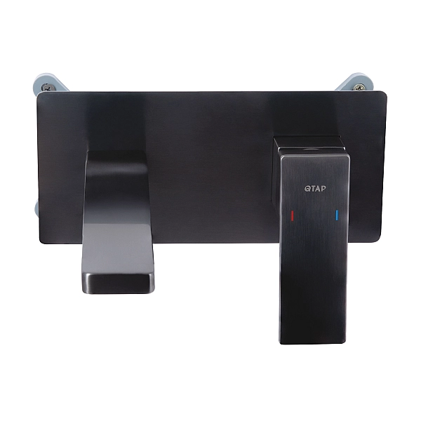 Змішувач для раковини Qtap Gemini прихованого монтажу QTGEM273GMB45695 Gunmetal Black PVD - Фото - 3