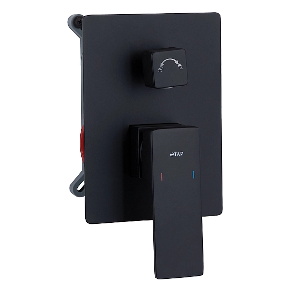 Душевая система для душа Qtap Gemini скрытого монтажа на два потребителя QTGEM113BLM45697 Black Matt - Фото - 3