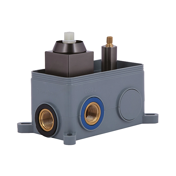 Душова система для душу Qtap Gemini прихованого монтажу на два споживача QTGEM113GMB45698 Gunmetal Black PVD - Фото - 13