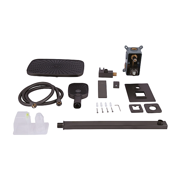 Душова система для душу Qtap Gemini прихованого монтажу на два споживача QTGEM113GMB45698 Gunmetal Black PVD - Фото - 14