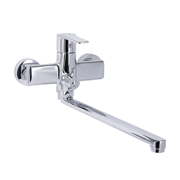 Змішувач для ванни Qtap Taurus з довгим поворотним виливом (з душовим гарнітуром) QTTAU260CRM45663 Chrome - Фото - 3