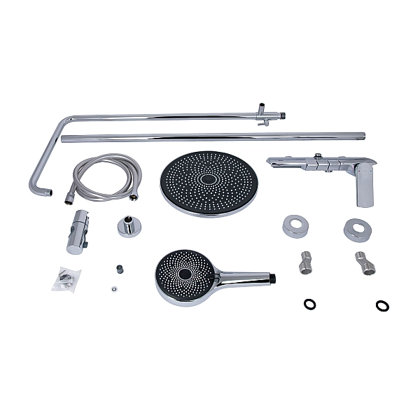 Душова система універсальна Qtap Slavonice на три споживача (з виливом) QTSLA111CRM45904 Chrome - Фото - 12