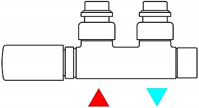 Набір вентилів інтегрований термостатичний кутовий правий хром Terma - Фото - 2