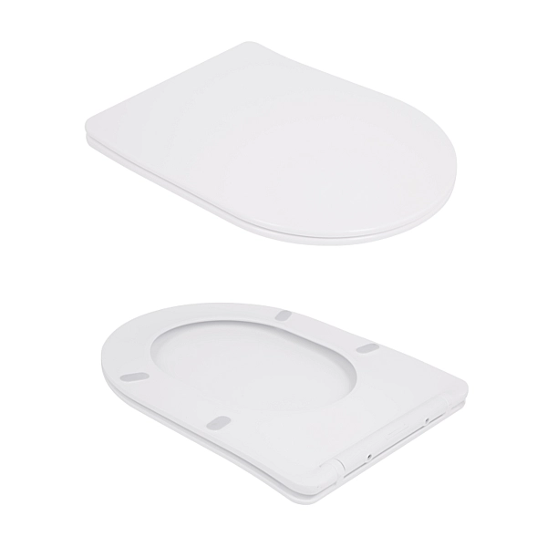 Унітаз підлоговий Qtap Robin New Ultra Quiet безобідковий з сидінням Soft-close WHITE QT13226083AW - Фото - 8