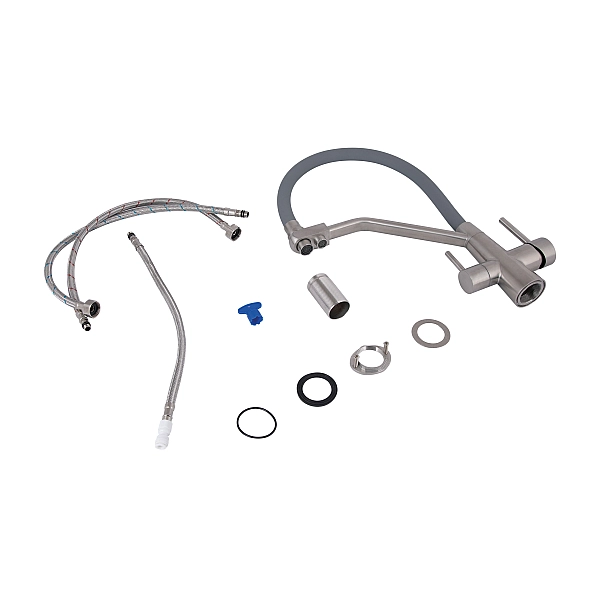 Смеситель для кухни Lidz Aria 020F3 с гибким изливом с подключением для питьевой воды (k35) LDARI020F3GNK39211 GNK - Фото - 8